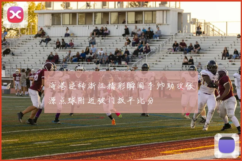 海港逆转浙江精彩瞬间李帅助攻张源点球附近破门扳平比分